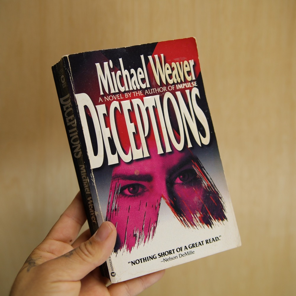 Deceptions Michael Weaver Vintage Paperback Thriller Novel 1990s Warner Books